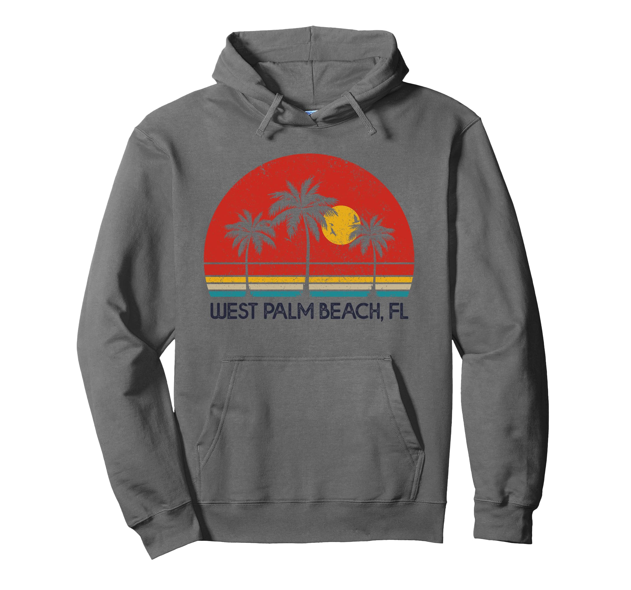 West Palm Beach Florida Fl Surfer Hoodie - Novelty Apparel for Adults - T-Shirt, Sweatshirt, Hoodie