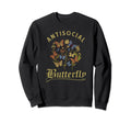 Antisocial Butterfly Fairy Sweatshirt - Casual Everyday Wear Men Women - T-Shirt, Sweatshirt, Hoodie