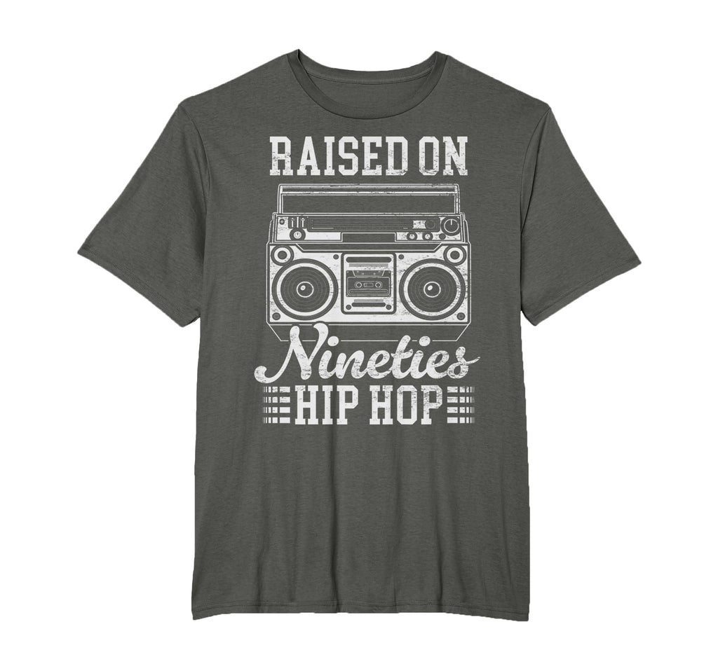 Raised 90S Hip Hop Funny Boombox T-Shirt - Fun Novelty Design Unisex - T-Shirt, Sweatshirt, Hoodie