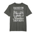 Raised 90S Hip Hop Funny Boombox T-Shirt - Fun Novelty Design Unisex - T-Shirt, Sweatshirt, Hoodie