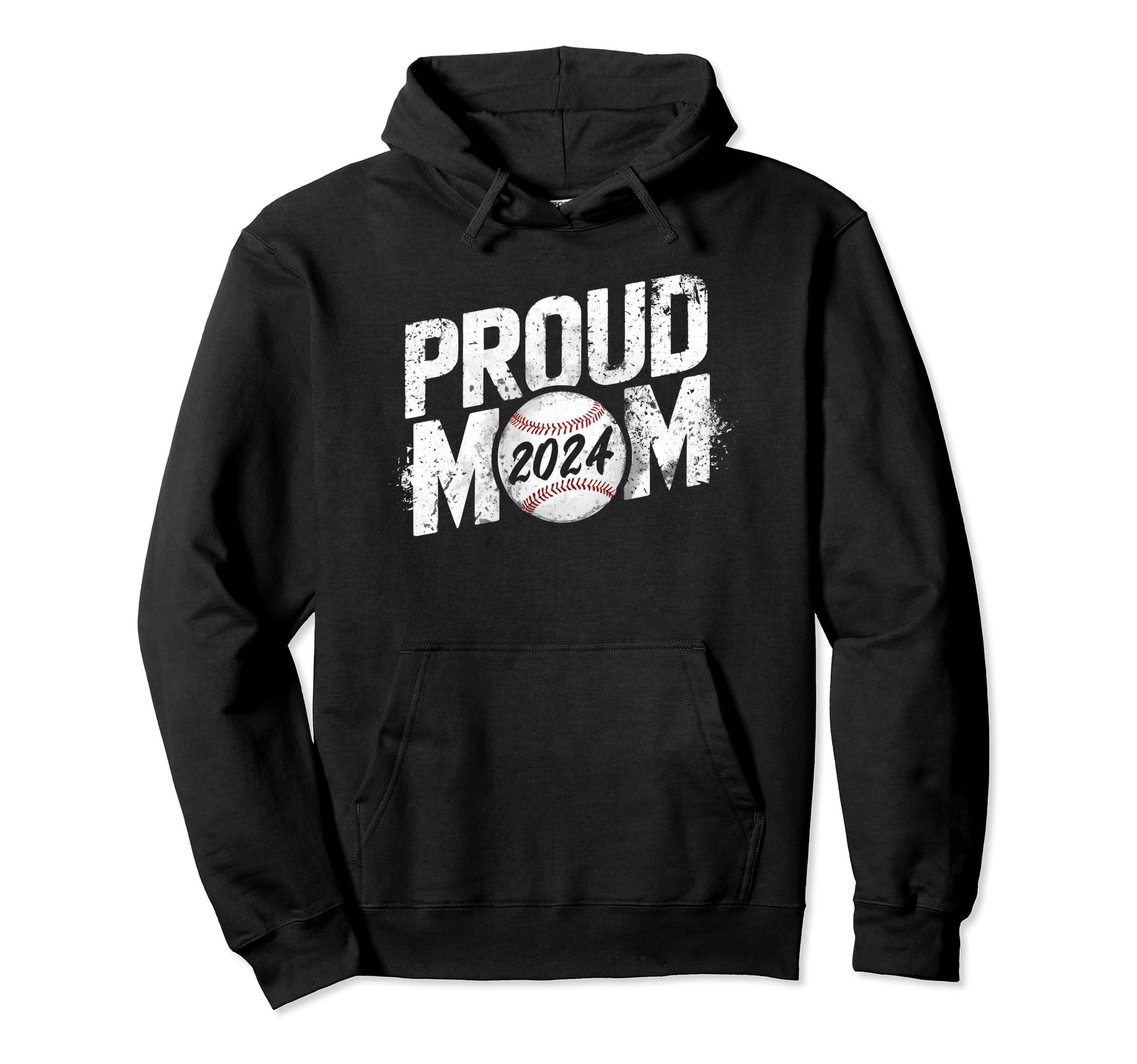 Proud Mama Mom 2024 Senior Baseball Hoodie - Streetwear Style Unisex - T-Shirt, Sweatshirt, Hoodie
