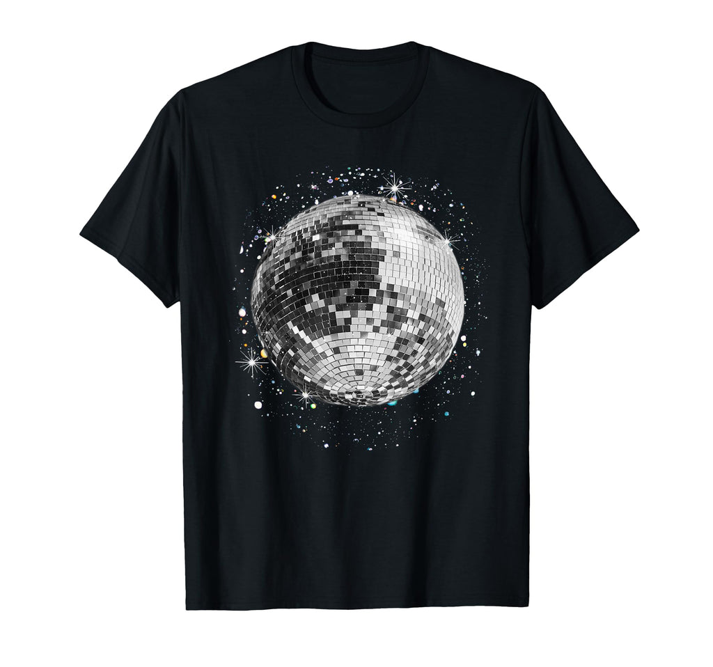 Black And White Disco Ball Club T-Shirt - Minimalist Print Men Women - T-Shirt, Sweatshirt, Hoodie