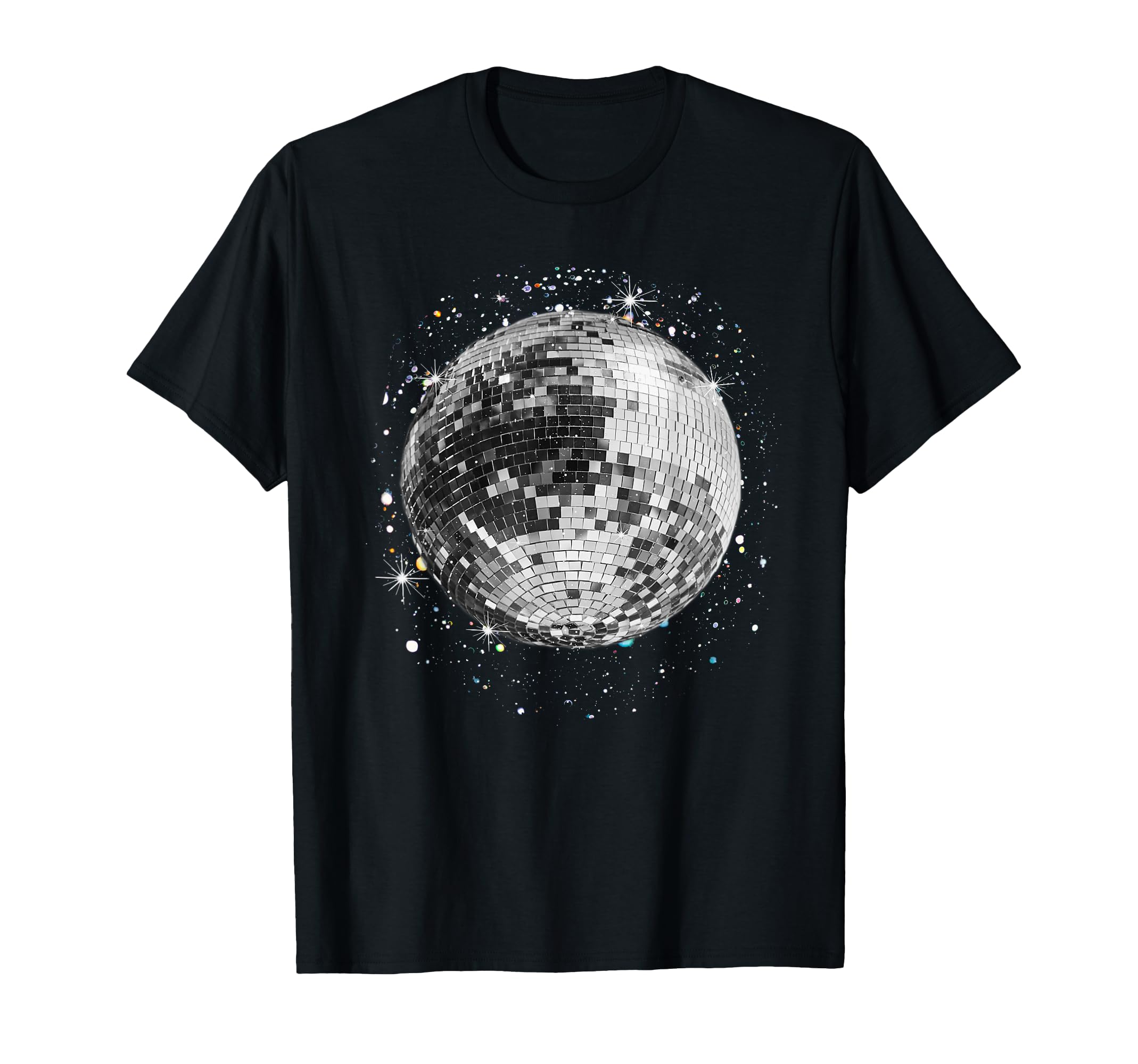 Black And White Disco Ball Club T-Shirt - Minimalist Print Men Women - T-Shirt, Sweatshirt, Hoodie