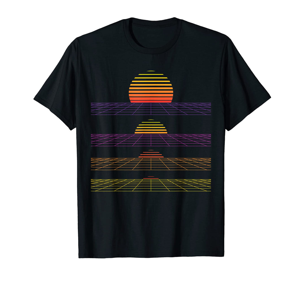 Outrun Synthwave Vaporwave Sunset T-Shirt - Minimalist Print Unisex - T-Shirt, Sweatshirt, Hoodie