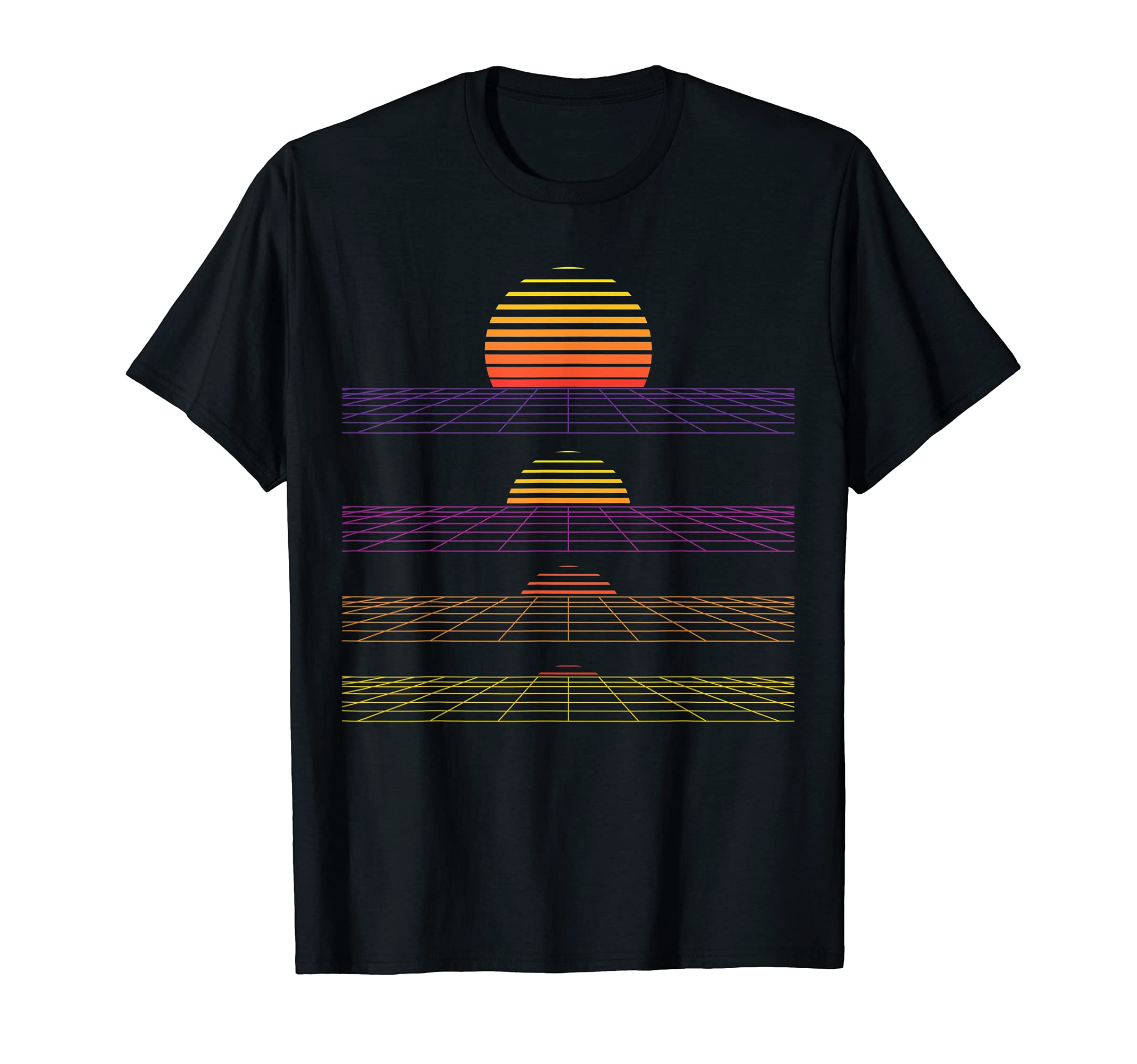 Outrun Synthwave Vaporwave Sunset T-Shirt - Minimalist Print Unisex - T-Shirt, Sweatshirt, Hoodie