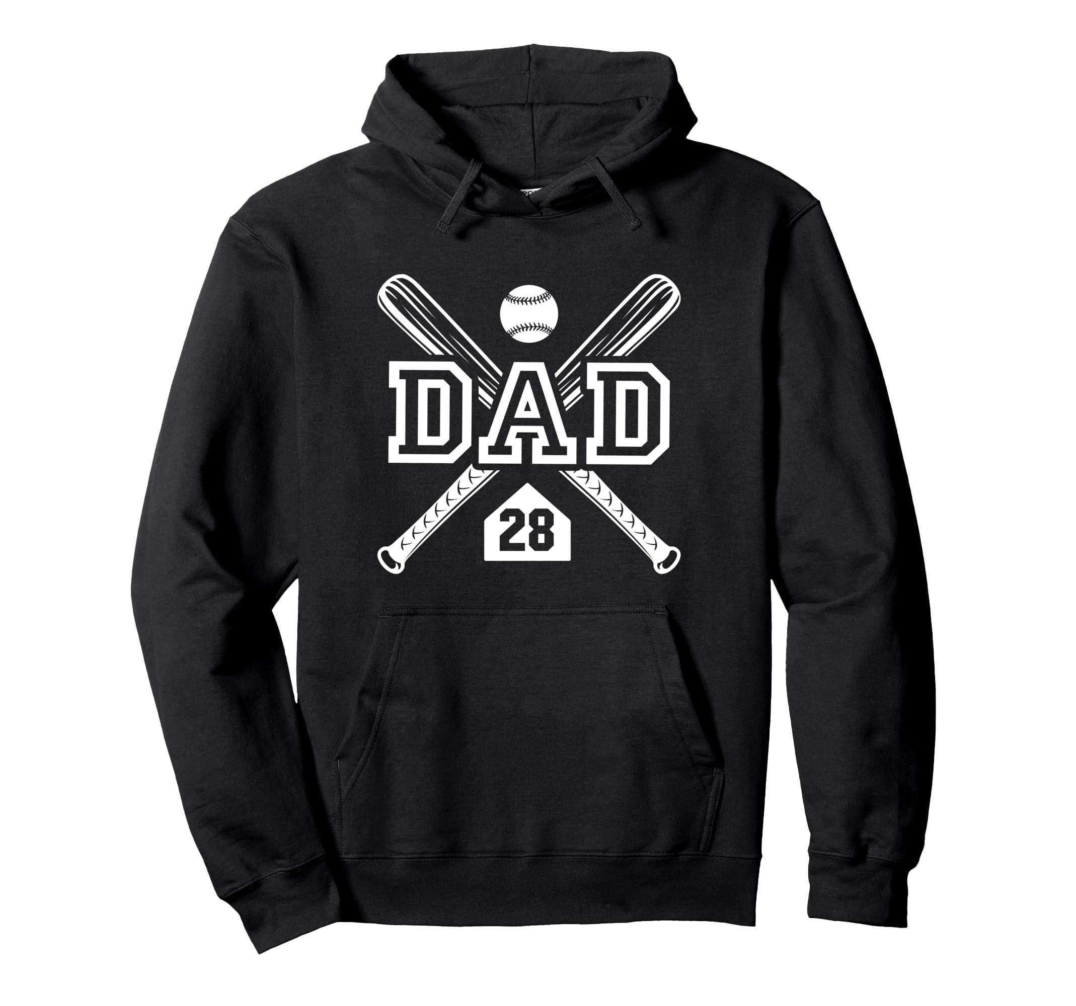 Baseball Dad Softball Dad 28 Jersey Hoodie - Novelty Apparel Men Women - T-Shirt, Sweatshirt, Hoodie