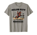 Miles City Montana Since 1877 Cowboy T-Shirt - Custom Art Print Unisex - T-Shirt, Sweatshirt, Hoodie