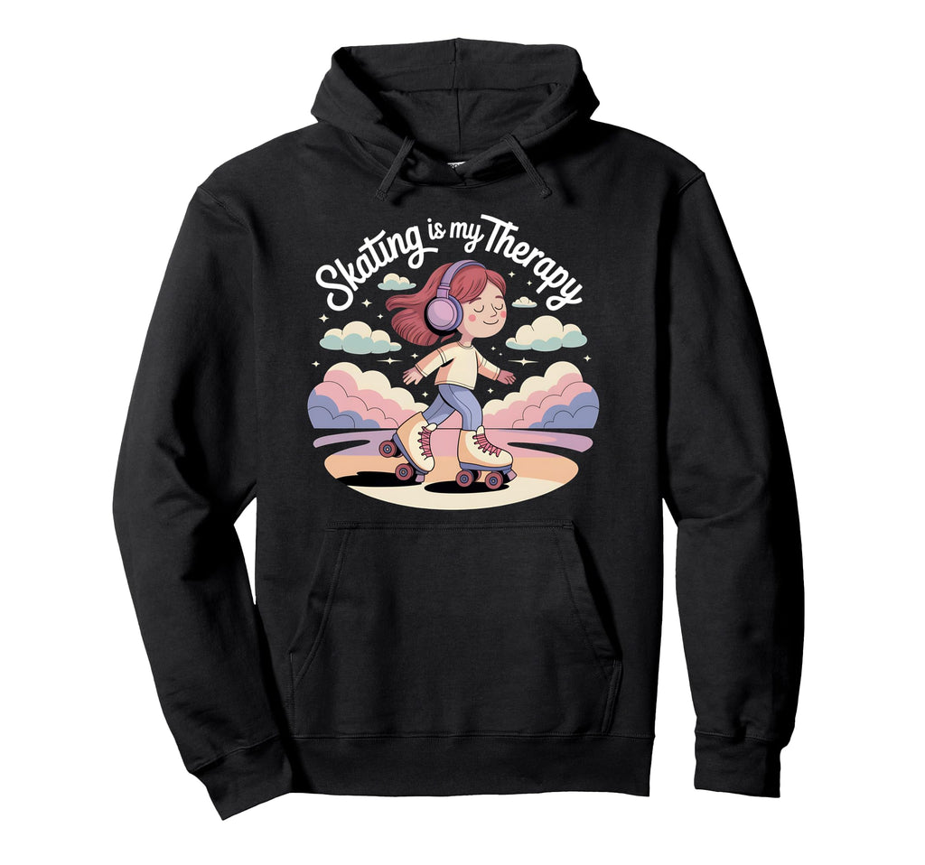 Roller Skate Roller Skating Therapy Hoodie - Custom Art Print Unisex - T-Shirt, Sweatshirt, Hoodie