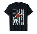 Aunt Ballers Funny Usa Flag Football T-Shirt - Novelty Apparel Men Women - T-Shirt, Sweatshirt, Hoodie