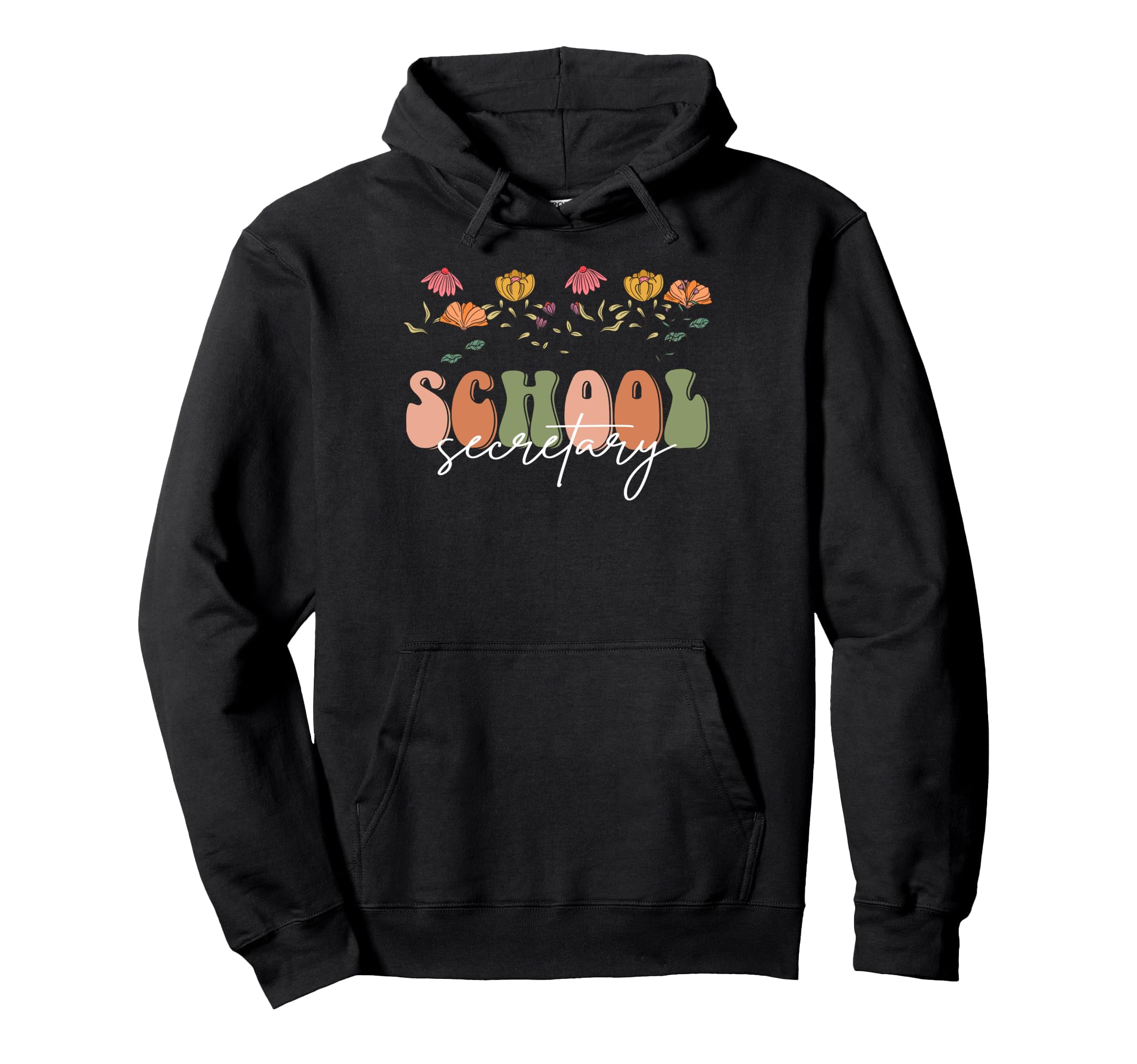 Boho Floral School Secretary Gift Hoodie - Casual Everyday Wear for Adults - T-Shirt, Sweatshirt, Hoodie