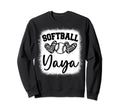 Personalized Baseball Heart Yaya Sweatshirt - Custom Art Print Men Women - T-Shirt, Sweatshirt, Hoodie