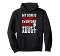 My Son Is Baseball Pitcher Mom Baseball Hoodie - Trendy Graphic for Adults - T-Shirt, Sweatshirt, Hoodie