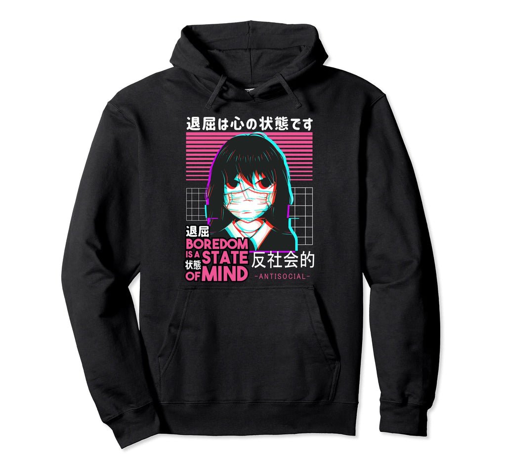 Boredom Japanese Anime Waifu Otaku Hoodie - Graphic Print for Adults - T-Shirt, Sweatshirt, Hoodie