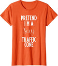 Lazy Funny Pretend Im a Traffic Cone Costume Merch - Adult & Kids T-Shirts, Sweatshirts & Hoodies apparel design preview 1