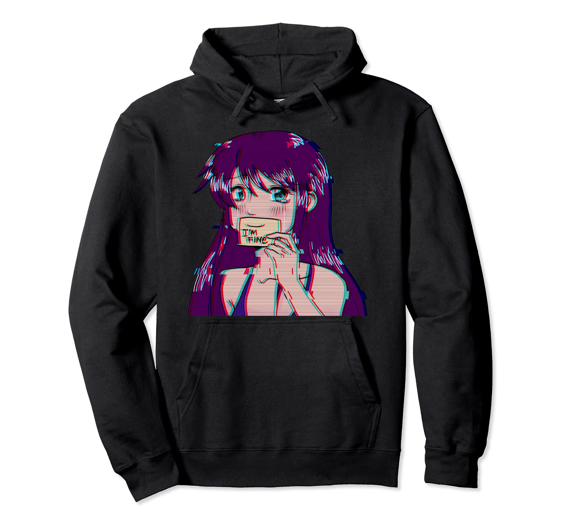 Im Fine Japanese Vaporwave Sad Hoodie - Casual Everyday Wear for Adults - T-Shirt, Sweatshirt, Hoodie