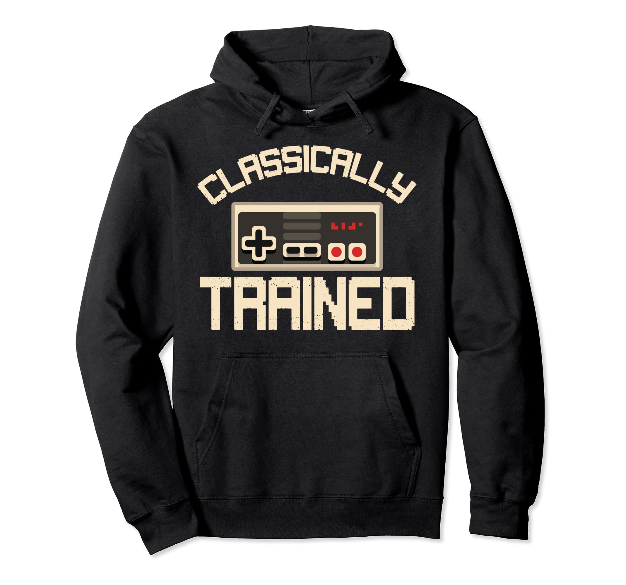 Classically Trained Video Game Distressed Hoodie - Aesthetic Graphic Unisex - T-Shirt, Sweatshirt, Hoodie