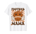 Coquette Bow Football Mama Mom Rtero T-Shirt - Minimalist Print Men Women - T-Shirt, Sweatshirt, Hoodie
