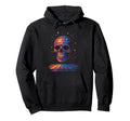 Disco Ball Skull Dance Party Dark Hoodie - Minimalist Print Unisex - T-Shirt, Sweatshirt, Hoodie