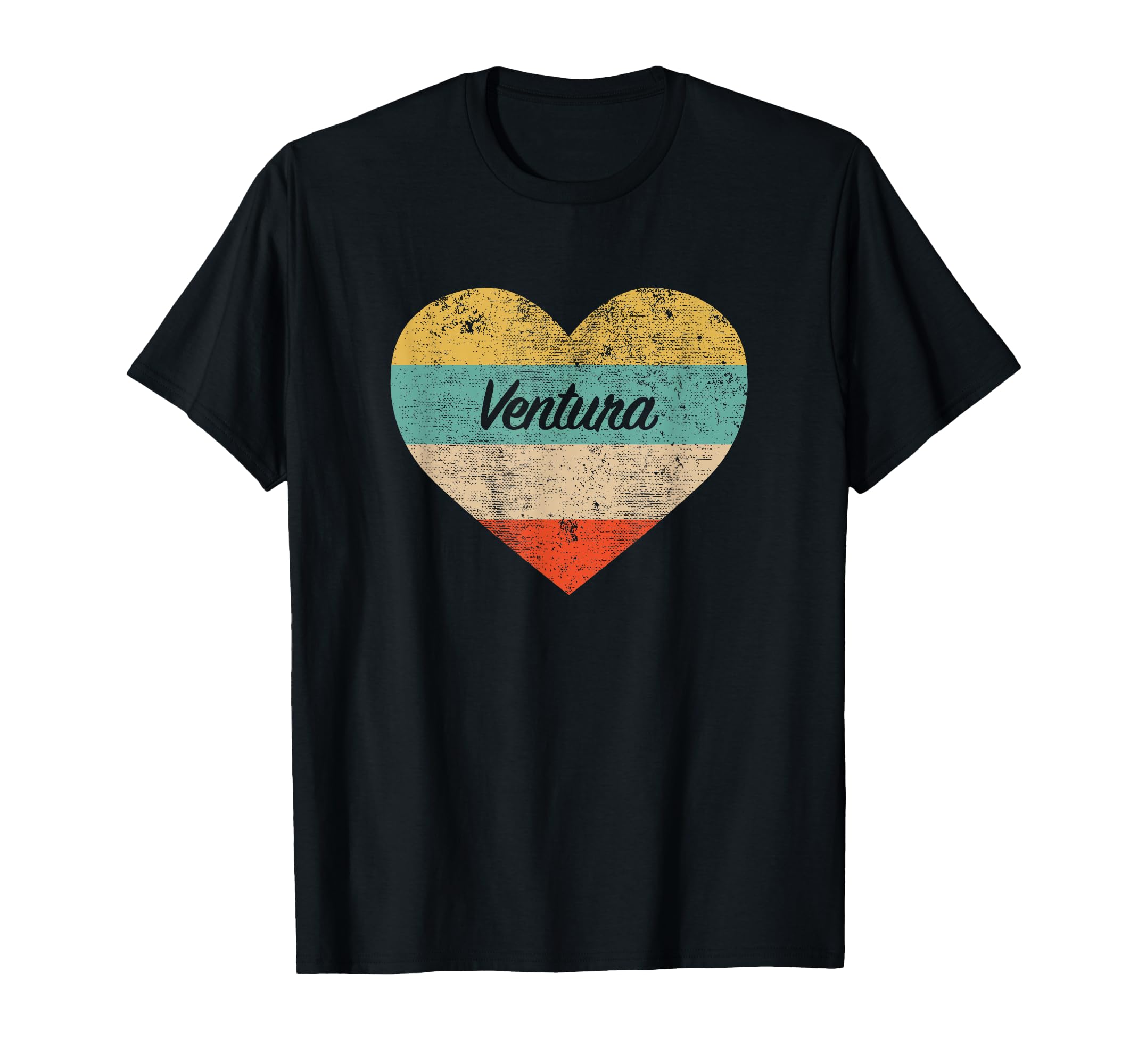 I Love Ventura California Distressed T-Shirt - Aesthetic Graphic Unisex - T-Shirt, Sweatshirt, Hoodie