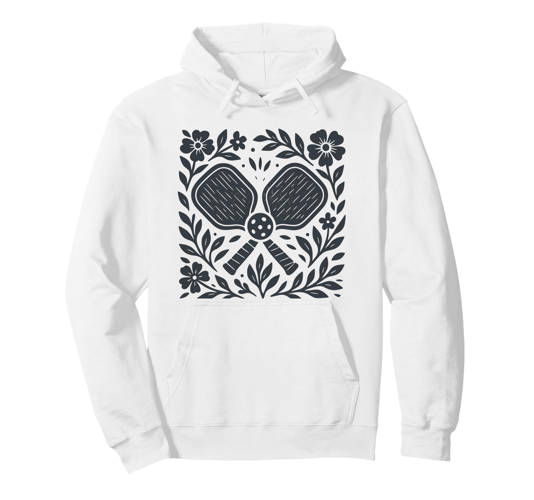 Boho Folk Art Pickleball Pickleballer Hoodie - Novelty Apparel for Adults - T-Shirt, Sweatshirt, Hoodie