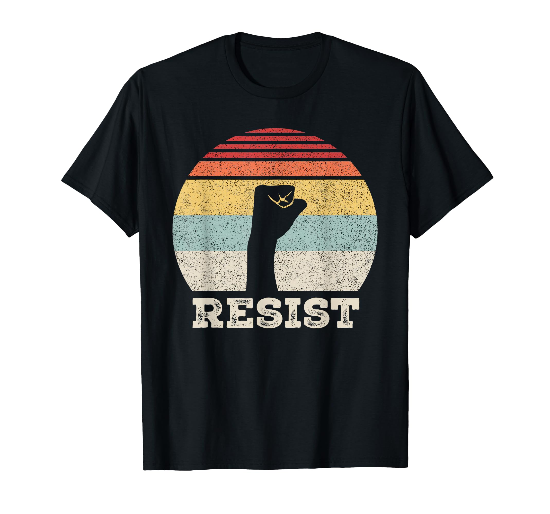 Resist Raised Fist 70S Protest T-Shirt - Novelty Apparel Unisex - T-Shirt, Sweatshirt, Hoodie