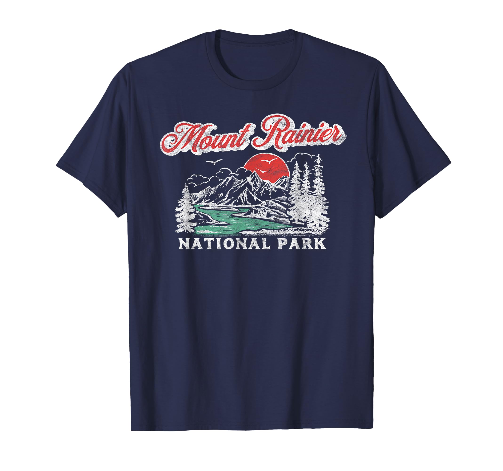 Mount Rainier National Park 80S T-Shirt - Trendy Graphic Men Women - T-Shirt, Sweatshirt, Hoodie
