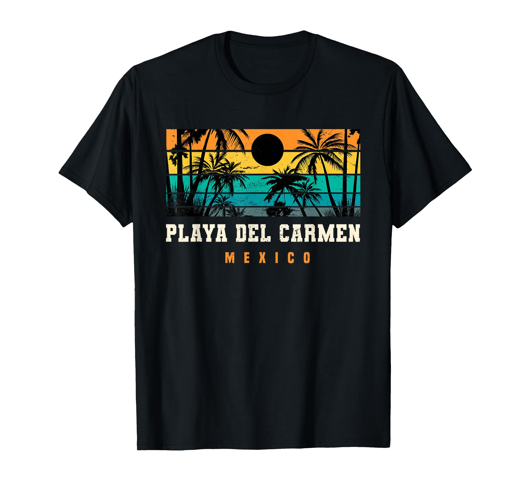 Playa Del Carmen Mexico Sunset Palm T-Shirt - Streetwear Style Men Women - T-Shirt, Sweatshirt, Hoodie