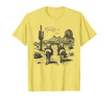 Cowboy Riding Horse Western Desert T-Shirt - Graphic Print Men Women - T-Shirt, Sweatshirt, Hoodie