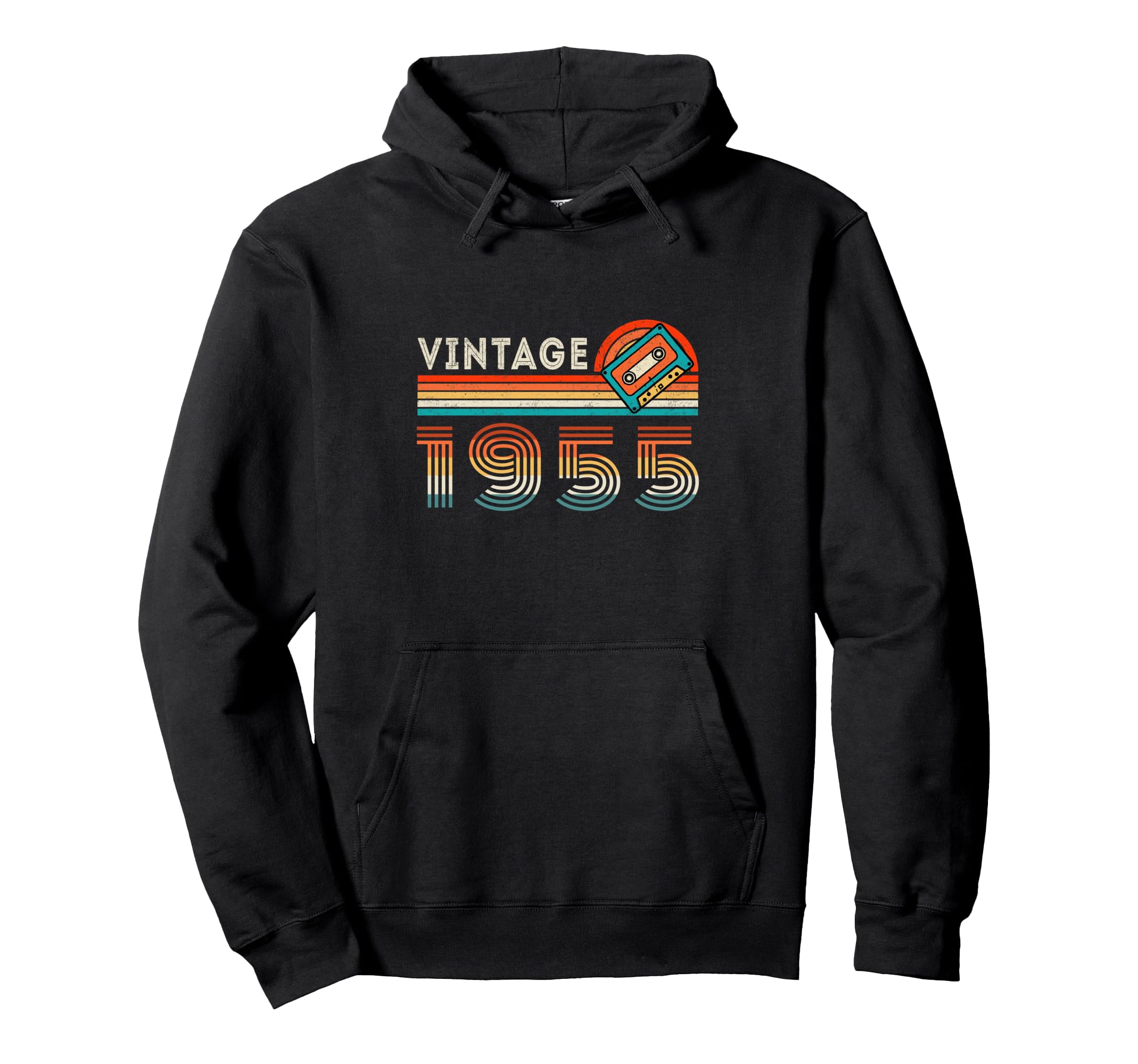 1955 Birthday Cassette Tape 71 Years Hoodie - Custom Art Print for Adults - T-Shirt, Sweatshirt, Hoodie