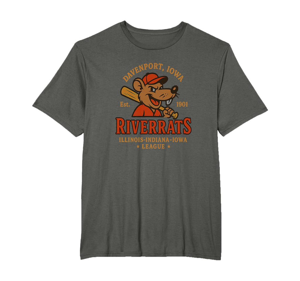 Davenport Riverrats Defunct Baseball Club T-Shirt - Trendy Graphic Unisex - T-Shirt, Sweatshirt, Hoodie