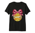 Coquette Bow Disco Ball Softball Player T-Shirt - Novelty Apparel Unisex - T-Shirt, Sweatshirt, Hoodie