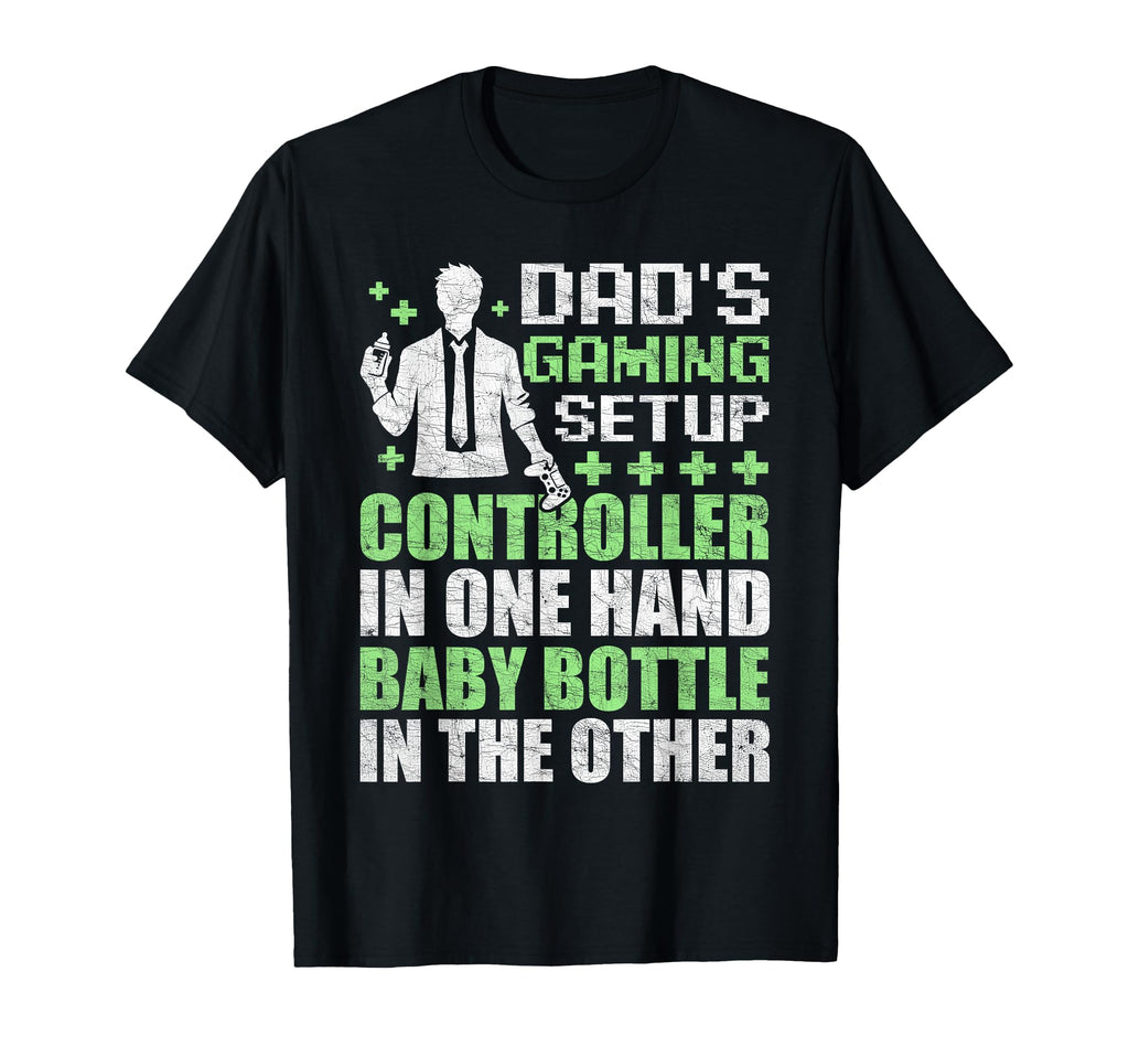 Fathers Day Gamer Dad Gaming Setup T-Shirt - Trendy Graphic for Adults - T-Shirt, Sweatshirt, Hoodie
