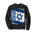 Israel Flag Distressed Israel Sweatshirt - Aesthetic Graphic Unisex - T-Shirt, Sweatshirt, Hoodie