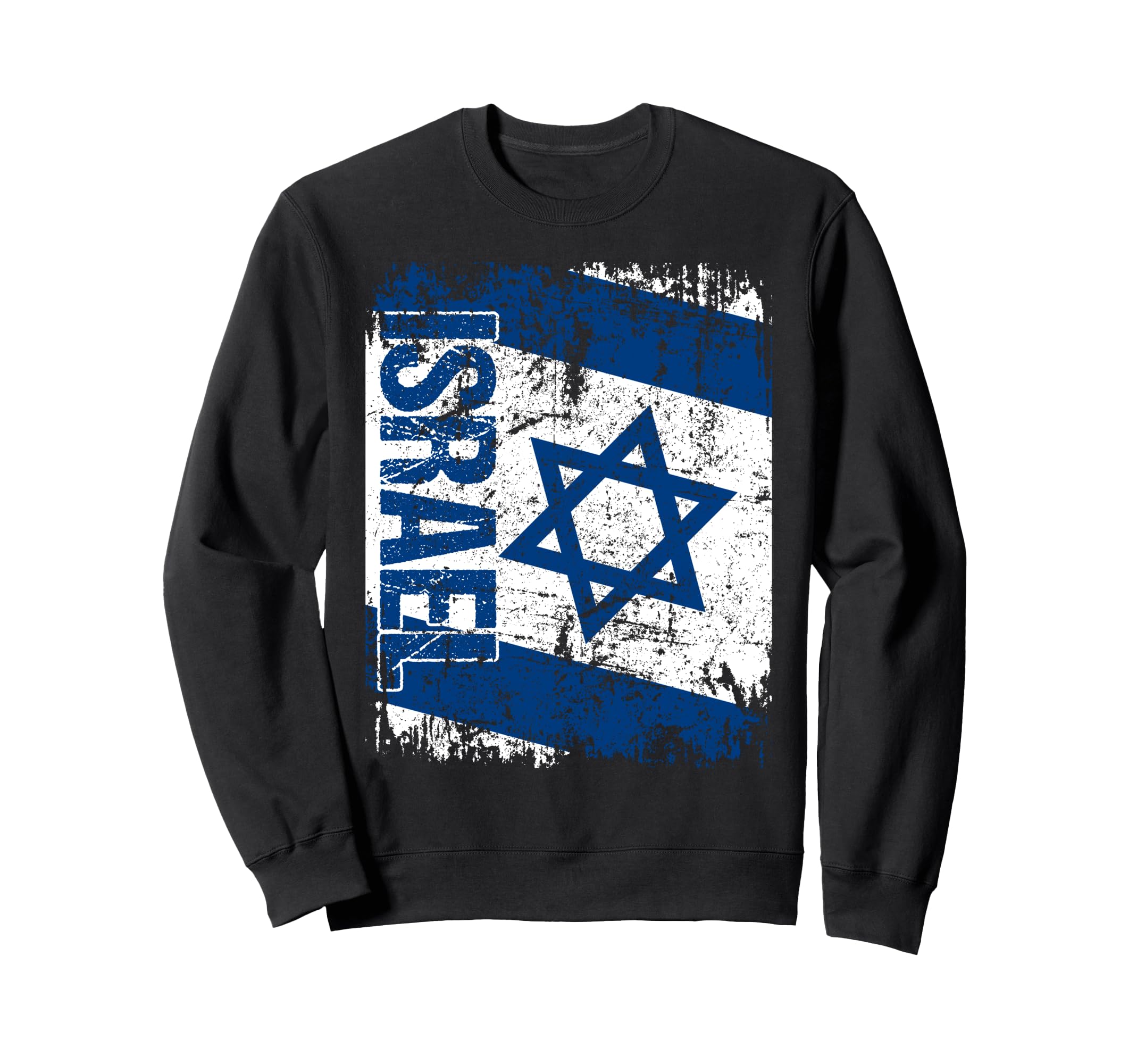 Israel Flag Distressed Israel Sweatshirt - Aesthetic Graphic Unisex - T-Shirt, Sweatshirt, Hoodie