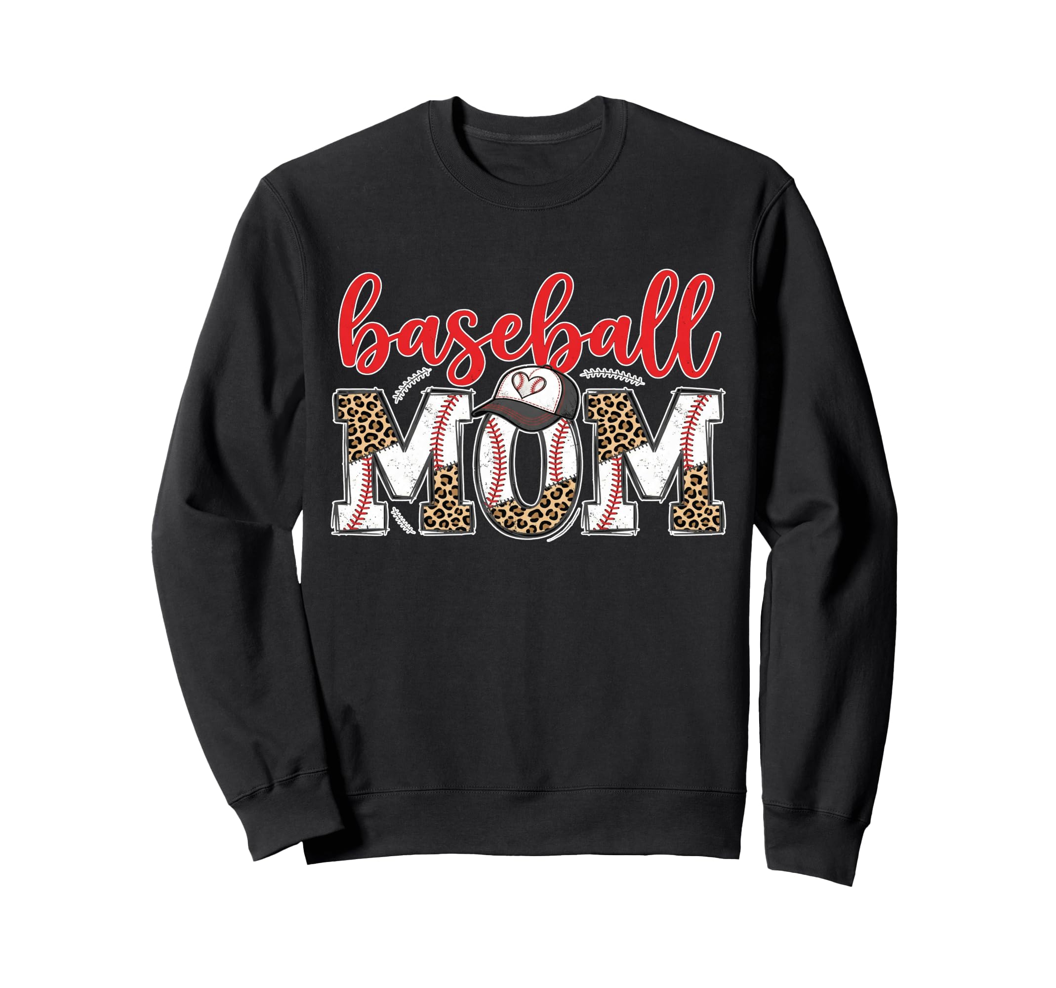 Baseball Mom Leopard Sports Mama Sweatshirt - Streetwear Style Men Women - T-Shirt, Sweatshirt, Hoodie