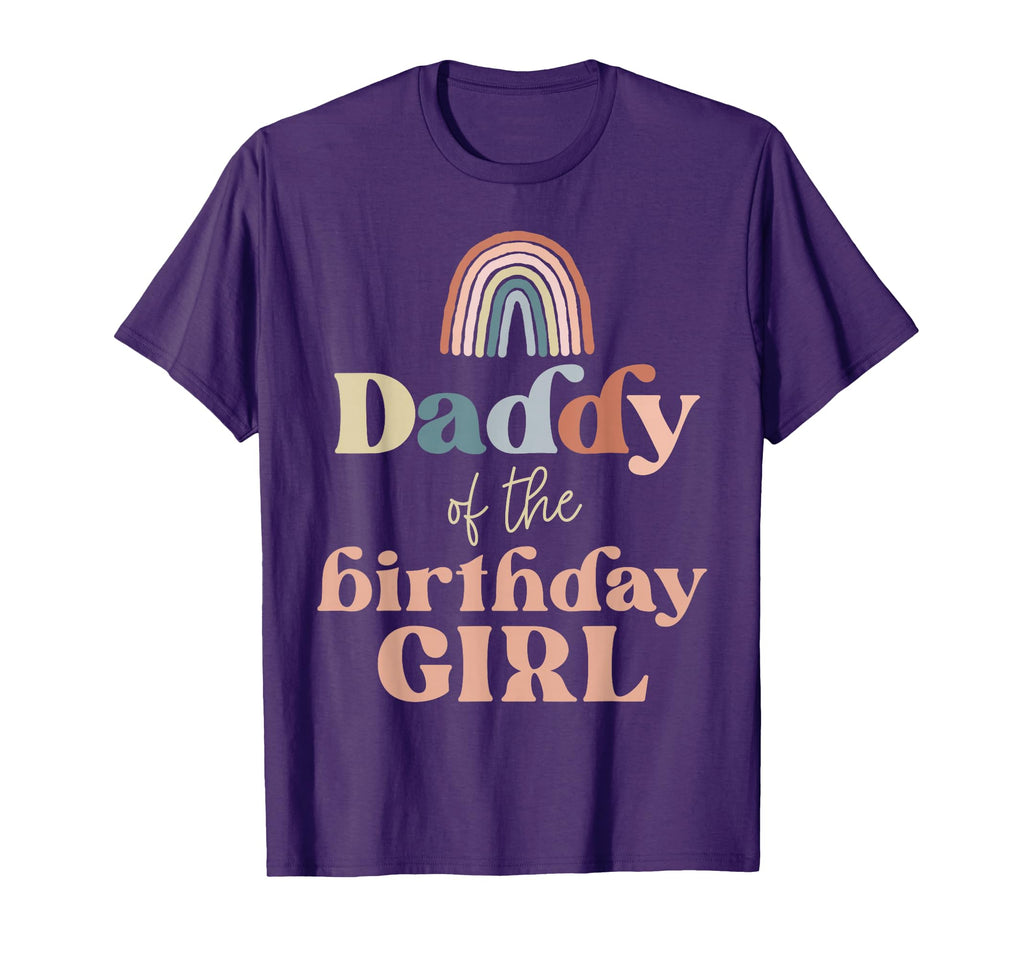 Daddy Birthday Boho Rainbow T-Shirt - Casual Everyday Wear for Adults - T-Shirt, Sweatshirt, Hoodie