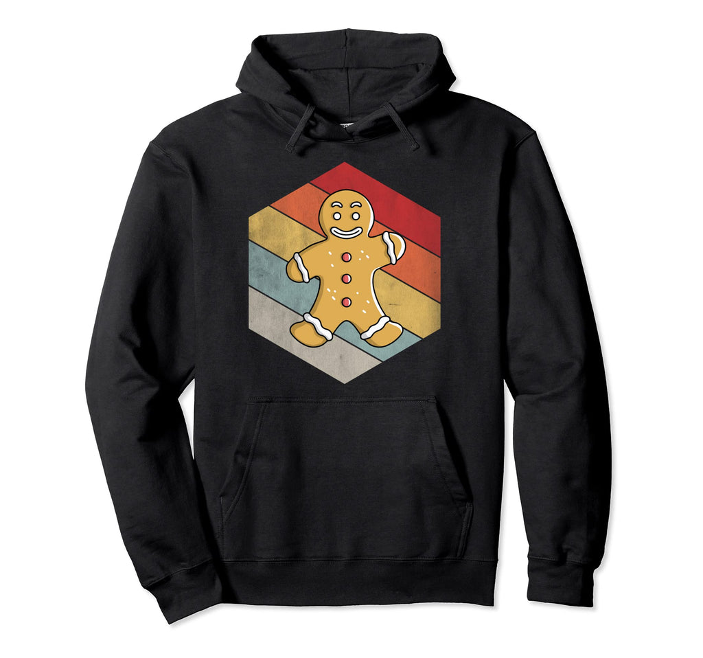 Gingerbread Cookie Geometric Distressed Hoodie - Trendy Graphic Unisex - T-Shirt, Sweatshirt, Hoodie