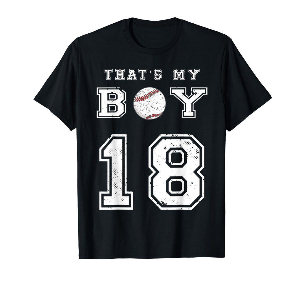 Thats My Baseball 18 Jersey Number Mom T-Shirt - Custom Art Print Unisex - T-Shirt, Sweatshirt, Hoodie