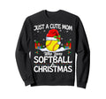 Just Mom Who Loves Softball Sweatshirt - Casual Everyday Wear Men Women - T-Shirt, Sweatshirt, Hoodie