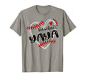 Personalized Baseball Heart Yaya T-Shirt - Trendy Graphic Men Women - T-Shirt, Sweatshirt, Hoodie