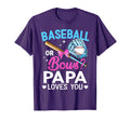 Baseball Or Bows Papa Loves You T-Shirt - Aesthetic Graphic for Adults - T-Shirt, Sweatshirt, Hoodie