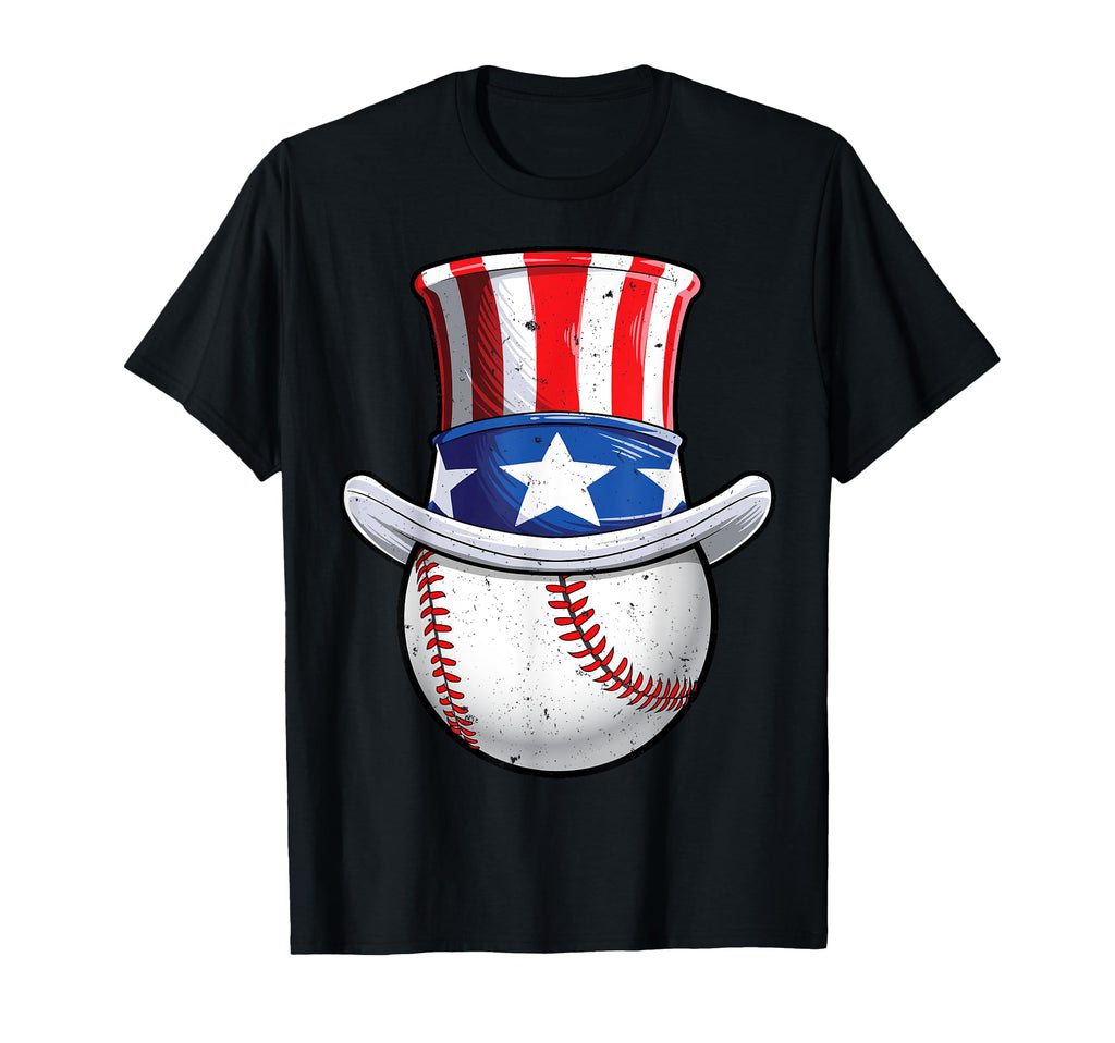 Baseball Uncle Sam 4Th July American Flag T-Shirt - Graphic Print Men Women - T-Shirt, Sweatshirt, Hoodie