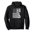 Patriotic American Flag Piston Muscle Hoodie - Novelty Apparel for Adults - T-Shirt, Sweatshirt, Hoodie