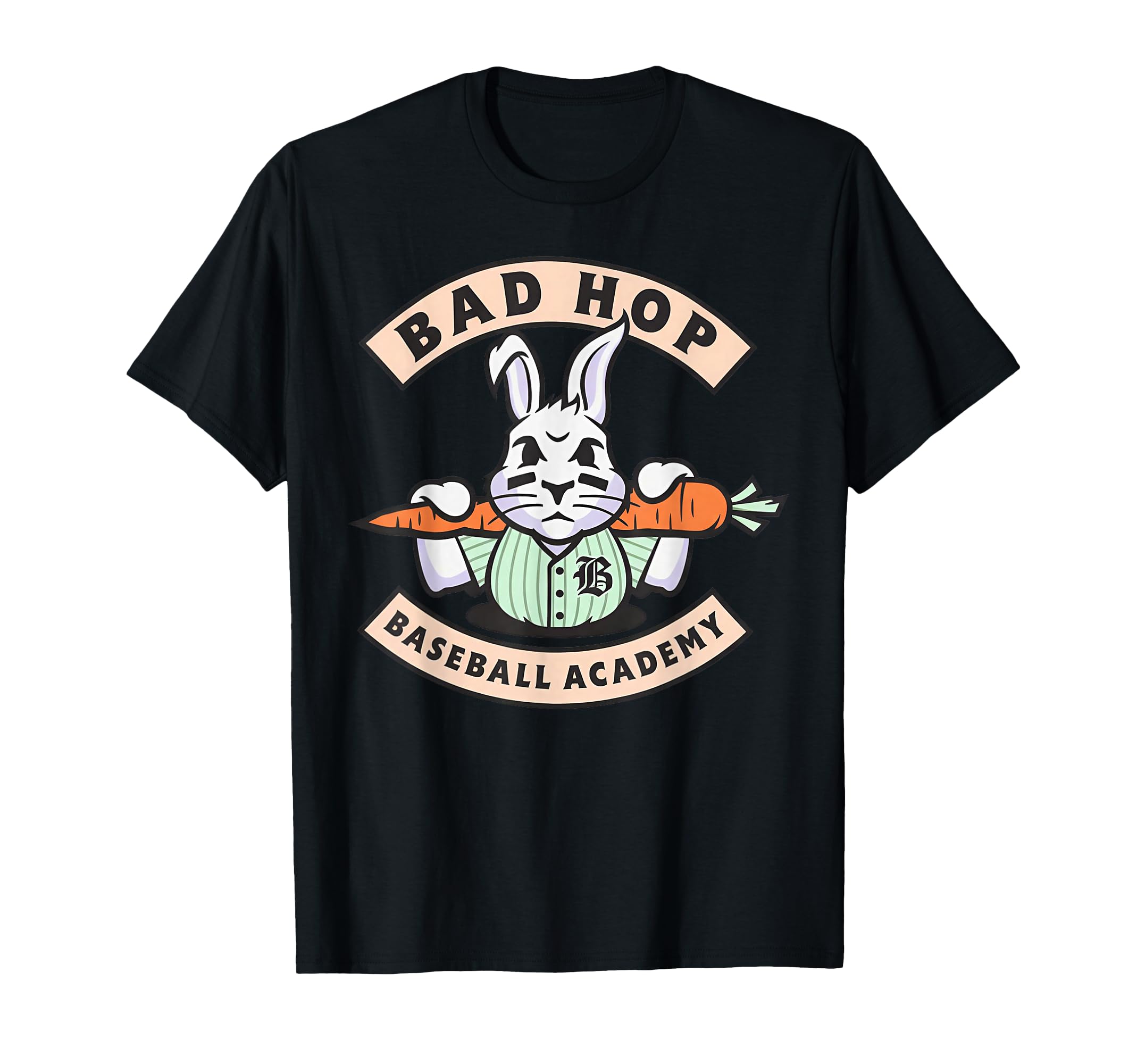 Bad Hop Baseball Academy Angry Bunny T-Shirt - Fun Novelty Design Unisex - T-Shirt, Sweatshirt, Hoodie