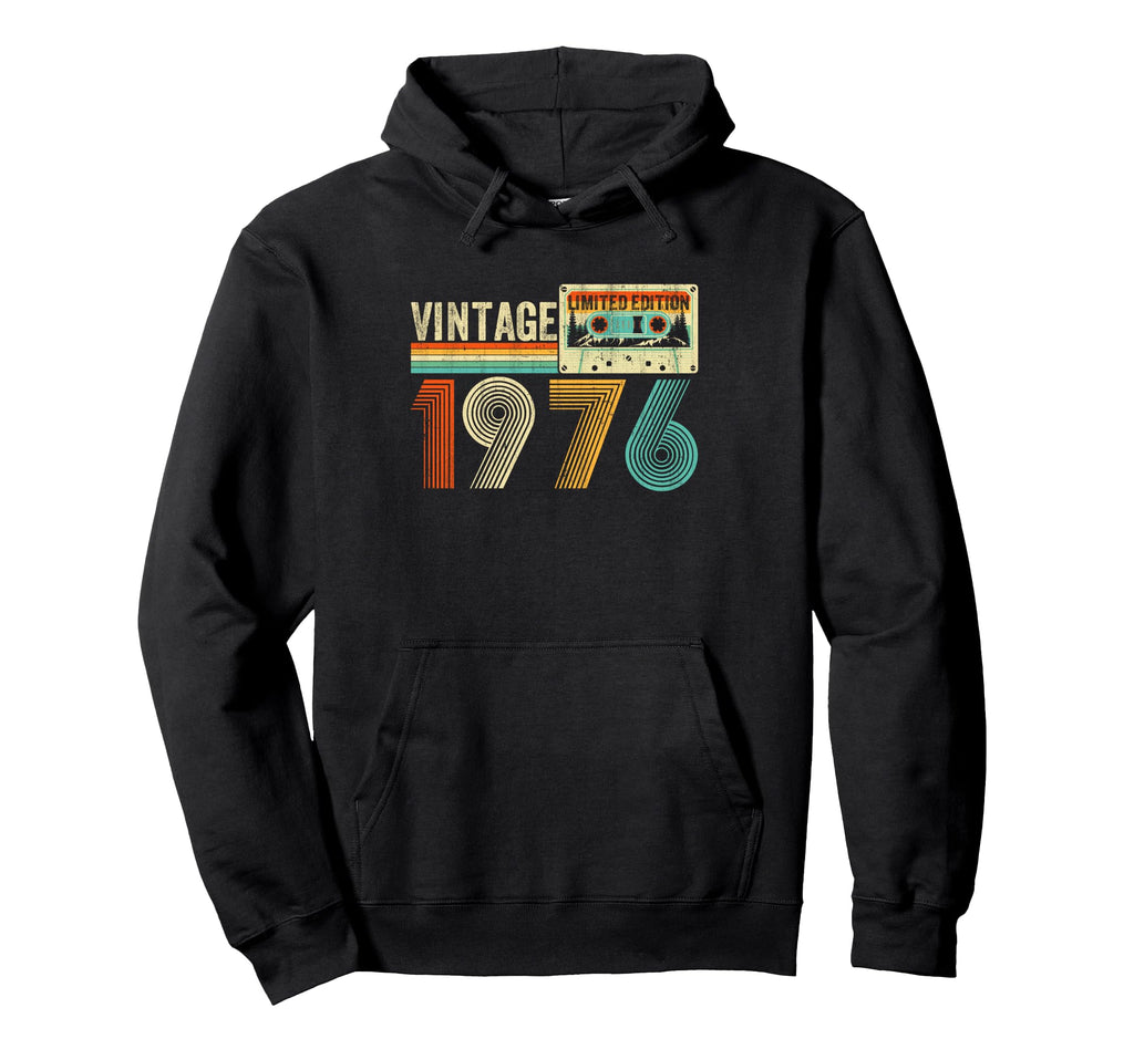 50 Year Old Born 1976 Cassette Tape Hoodie - Custom Art Print for Adults - T-Shirt, Sweatshirt, Hoodie