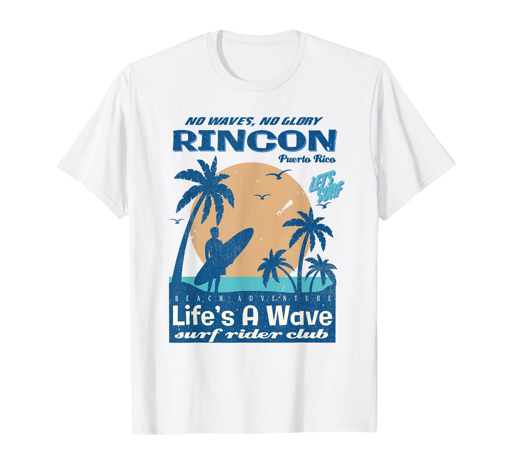 Rincon Puerto Rico Surf Rider Club T-Shirt - Streetwear Style Men Women - T-Shirt, Sweatshirt, Hoodie