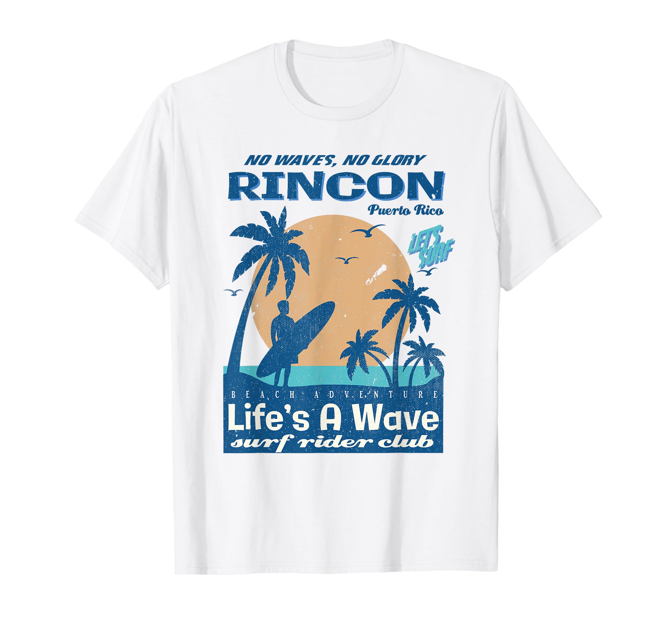 Rincon Puerto Rico Surf Rider Club T-Shirt - Streetwear Style Men Women - T-Shirt, Sweatshirt, Hoodie