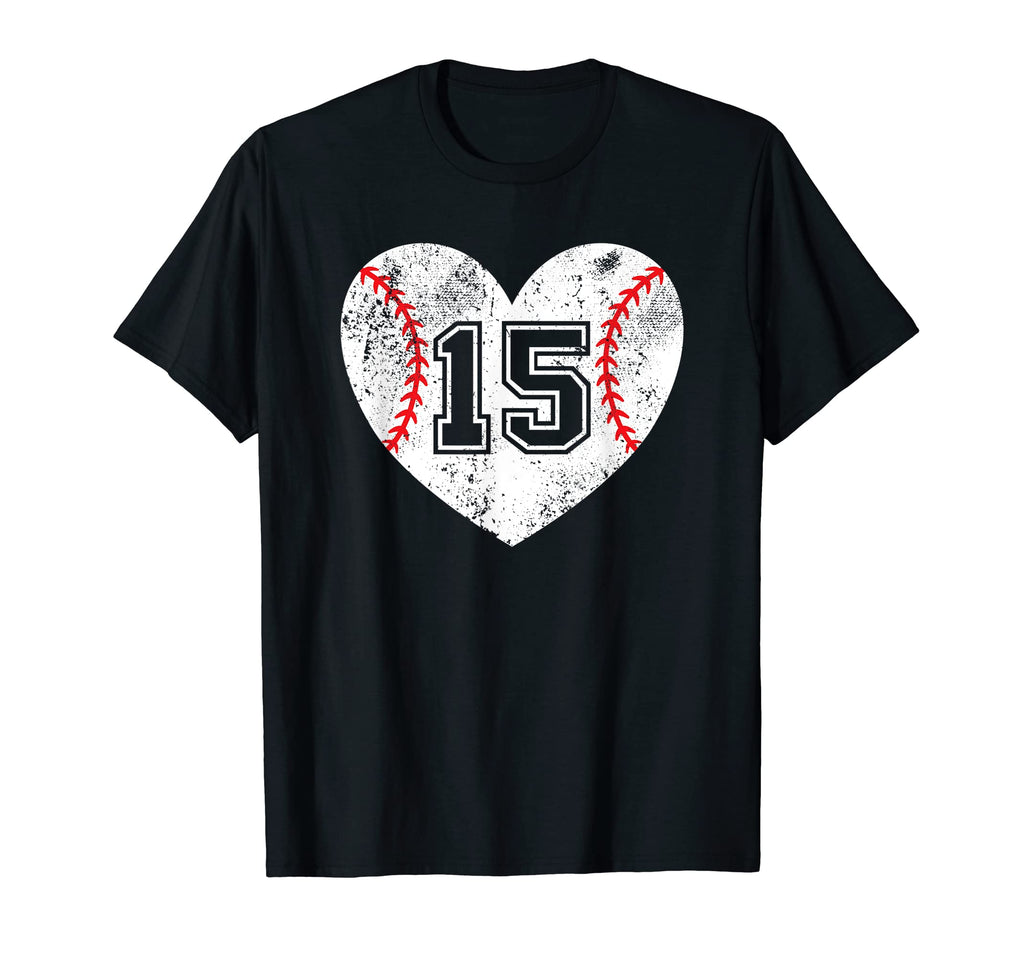 Baseball Heart Player 15 Baseball T-Shirt - Minimalist Print for Adults - T-Shirt, Sweatshirt, Hoodie