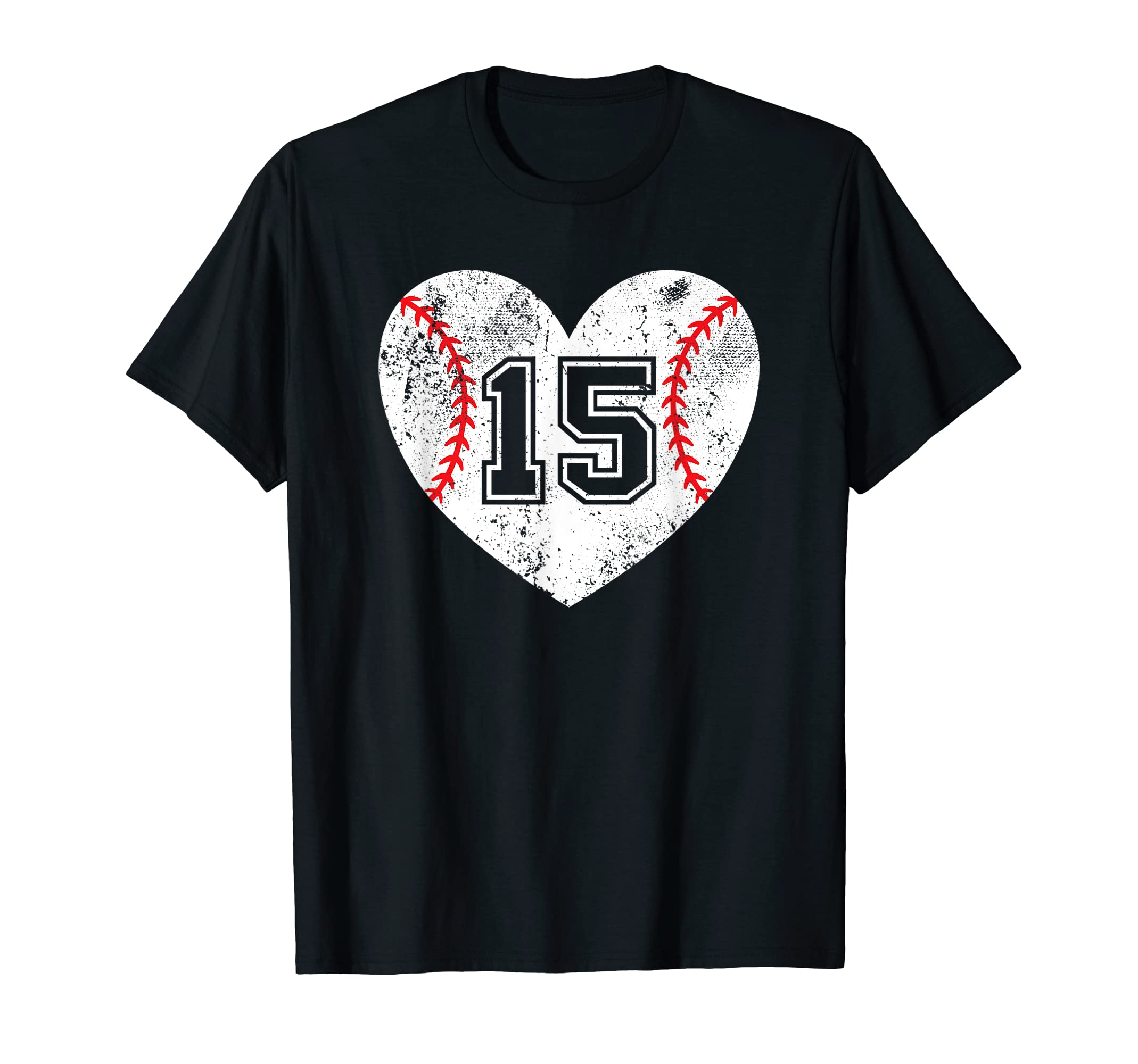 Baseball Heart Player 15 Baseball T-Shirt - Minimalist Print for Adults - T-Shirt, Sweatshirt, Hoodie