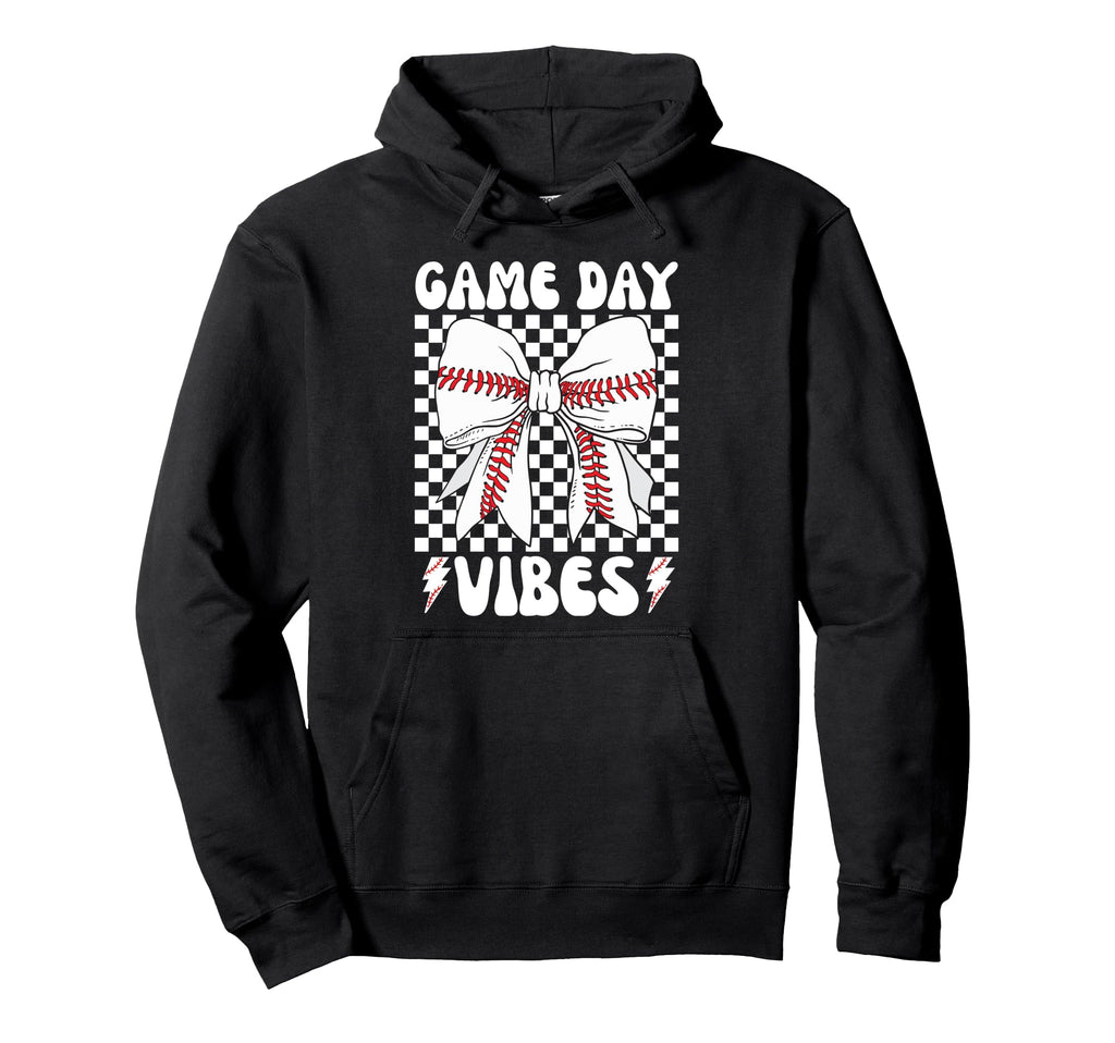 Game Day Vibes Coquette Bow Hoodie - Casual Everyday Wear for Adults - T-Shirt, Sweatshirt, Hoodie